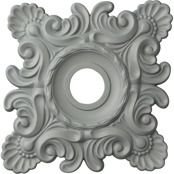 Ekena Millwork Crawley Ceiling Medallion (Canopies up to 6 3/4"), 18"W x 18"H x 3 1/4"ID x 1 1/2"P, Primed White CM18CR - main
